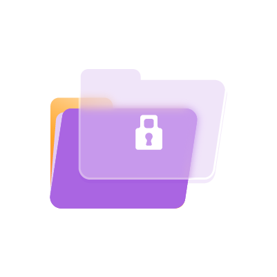 An icon of files with a padlock on them.