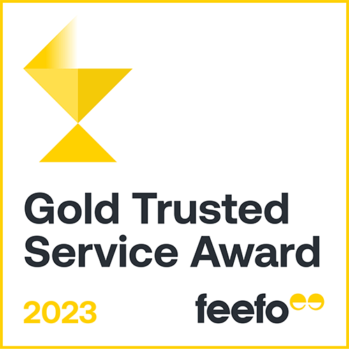 2023 Feefo Gold Trusted Service Award.